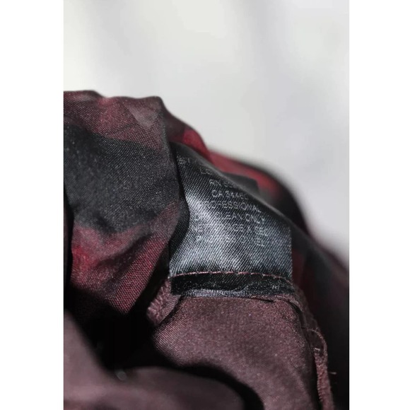 Elie Tahari  Cocktail Dress Red Black Print Silk - Picture 6 of 7